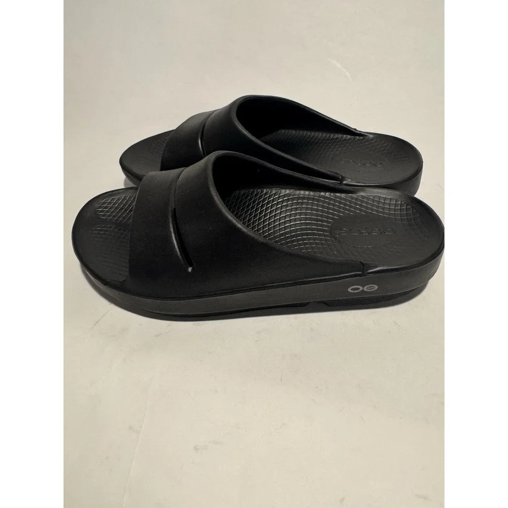 OOFOS Unisex OOahh Sport Post Run Recovery Slide Sandal EU 39 M/6 W/8 Black